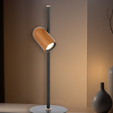 Kindle Black and Wood Table Lamp