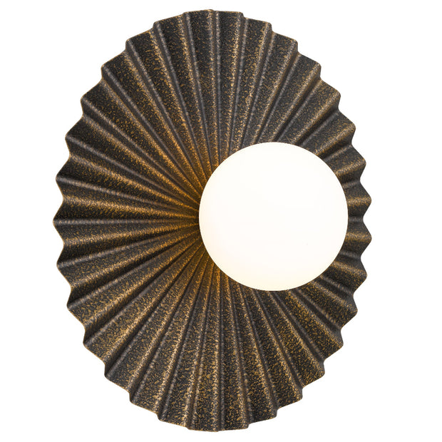 KINSO Antique Gold with Opal Ball 35cm G9 Wall Light