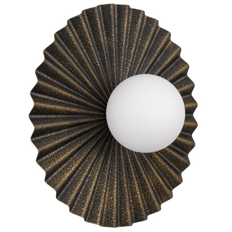 KINSO Antique Gold with Opal Ball 35cm G9 Wall Light