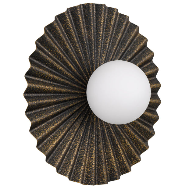 KINSO Antique Gold with Opal Ball 35cm G9 Wall Light