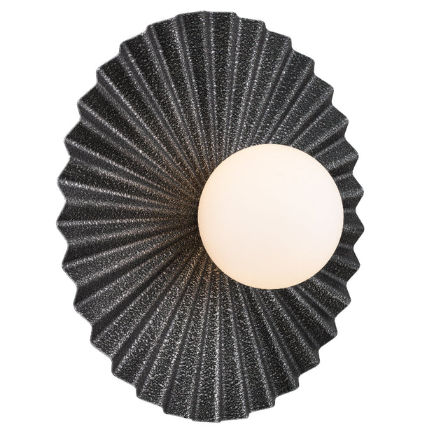 KINSO Antique Silver with Opal Ball 35cm G9 Wall Light