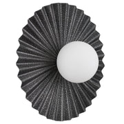 KINSO Antique Silver with Opal Ball 35cm G9 Wall Light