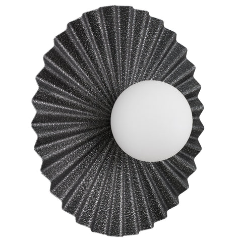KINSO Antique Silver with Opal Ball 35cm G9 Wall Light