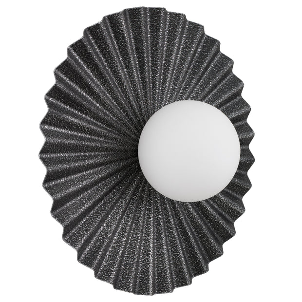 KINSO Antique Silver with Opal Ball 35cm G9 Wall Light