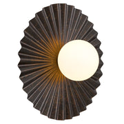 KINSO Antique Copper with Opal Ball 35cm G9 Wall Light