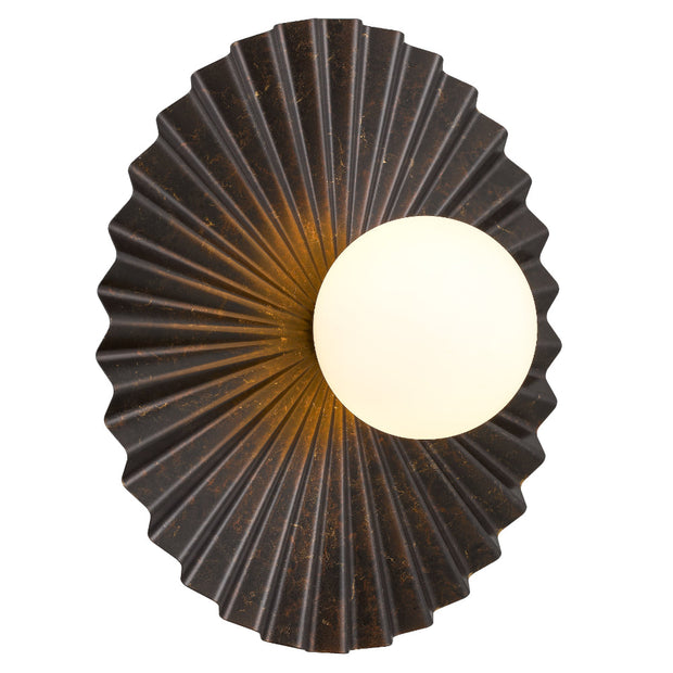 KINSO Antique Copper with Opal Ball 35cm G9 Wall Light