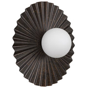 KINSO Antique Copper with Opal Ball 35cm G9 Wall Light