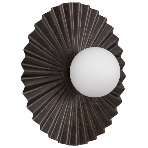 KINSO Antique Copper with Opal Ball 35cm G9 Wall Light