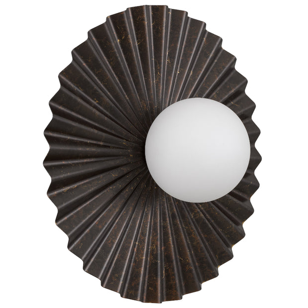 KINSO Antique Copper with Opal Ball 35cm G9 Wall Light