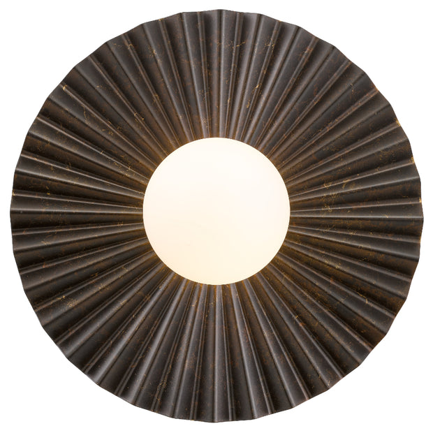 KINSO Antique Copper with Opal Ball 35cm G9 Wall Light
