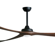 KIRRA DC 100IN/254CM BLACK/WALNUT BLADES+17W LED