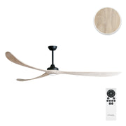 KIRRA DC 100IN/254CM BLACK/WEATHERED OAK BLADES+17W LED