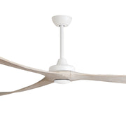 KIRRA DC 100IN/254CM WHITE/WEATHERED OAK BLADES+17W LED