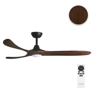 KIRRA DC 60IN/152CM BLACK/WALNUT BLADES+17W LED