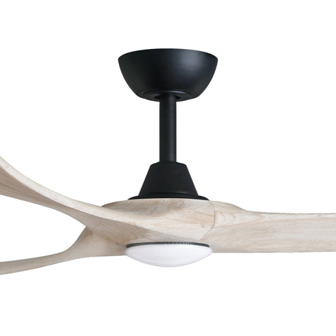 KIRRA DC 60IN/152CM BLACK/WEATHERED OAK BLADES+17W LED