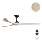 KIRRA DC 60IN/152CM BLACK/WEATHERED OAK BLADES+17W LED