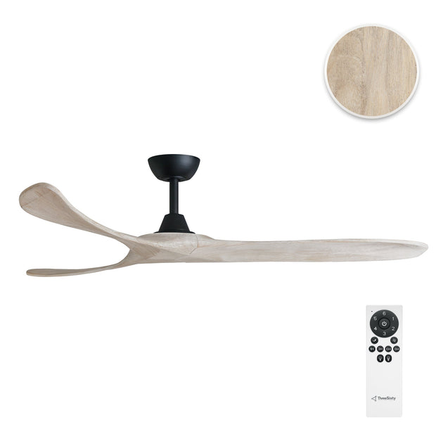 KIRRA DC 60IN/152CM BLACK/WEATHERED OAK BLADES