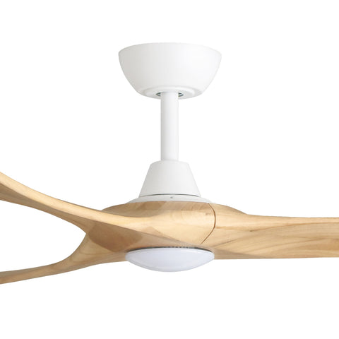 KIRRA DC 60IN/152CM WHITE/NATURAL BLADES+17W LED