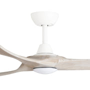 KIRRA DC 60IN/152CM WHITE/WEATHERED OAK BLADES+17W LED