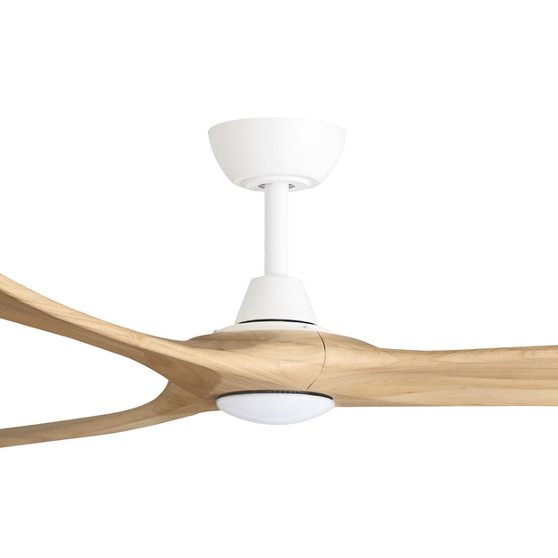 KIRRA DC 72IN/182CM WHITE/NATURAL BLADES+17W LED