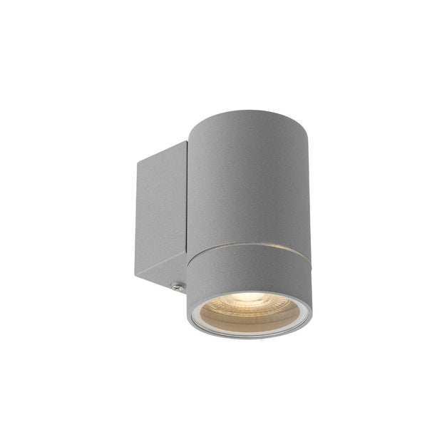 KMAN 1 Light GU10 IP54 Silver Down Only Wall Light