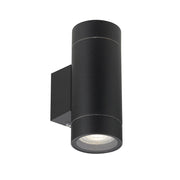 KMAN 2 Light GU10 IP54 Black Up and Down Wall Light