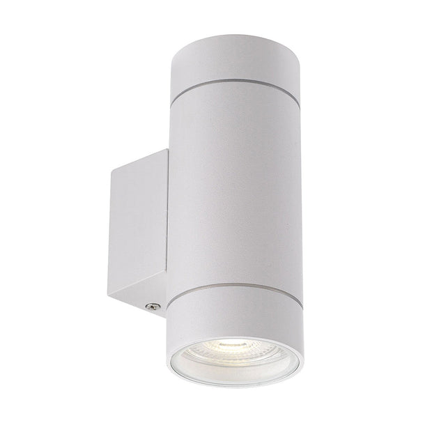 KMAN 2 Light GU10 IP54 White Up and Down Wall Light