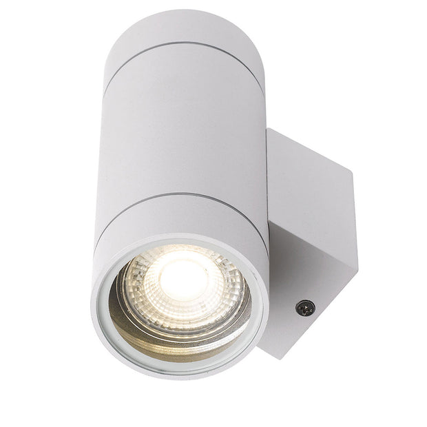 KMAN 2 Light GU10 IP54 White Up and Down Wall Light
