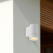 KMAN 1 Light GU10 IP54 White Down Only Wall Light
