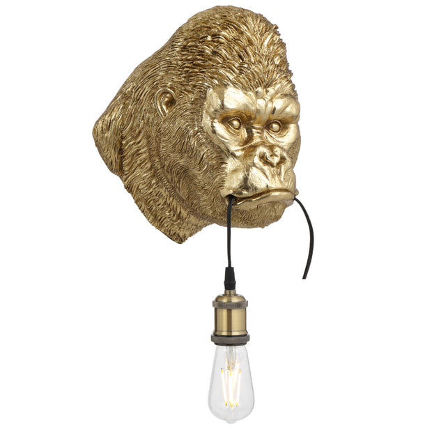 Kong Wall Light with Switch Shiny Gold