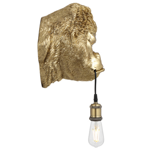 Kong Wall Light with Switch Shiny Gold