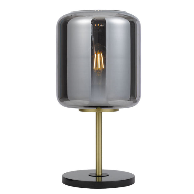 Korova Table Lamp Brass, Black and Smoke