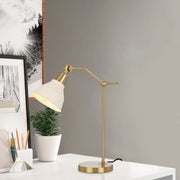 Kylan 15 Table Lamp Antique Gold and Beige