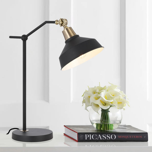 Kylan 20 Table Lamp Antique Brass and Black