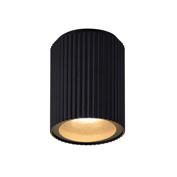 Kyklop Ripple Ceiling Black Aluminium IP54 GU10