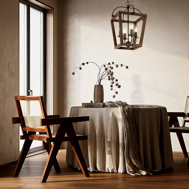 Lacota 4lt Pendant Black with Timber