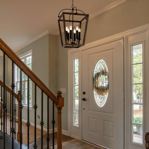 Lacota 6lt Pendant Black with Timber