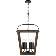 Lacota 6lt Pendant Black with Timber