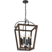 Lacota 6lt Pendant Black with Timber