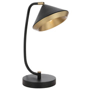 Larson G9 Table Lamp Black and Brass
