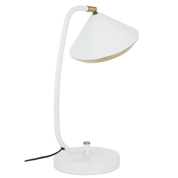 Larson G9 Table Lamp White and Brass