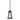 Lauren 20cm Large Seeded Glass Pendant Black