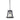 Lauren 33cm Large Seeded Glass Pendant Black
