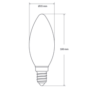 4w E12 LED Candle Cool White Dimmable