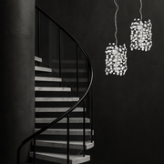 Lerida 6 Light Vertical Chrome & Clear Pendant