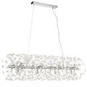 Lerida 12lt G9 Rectangle Pendant Chrome