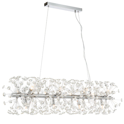 Lerida 12lt G9 Rectangle Pendant Chrome
