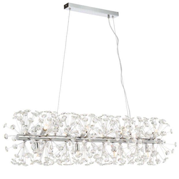 Lerida 12lt G9 Rectangle Pendant Chrome