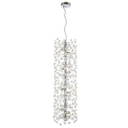 Lerida 12 Light Vertical Chrome & Clear Pendant