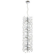 Lerida 12 Light Vertical Chrome & Clear Pendant